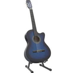 vidaXL 12-delige Gitaarset met equalizer en 6 snaren western blauw