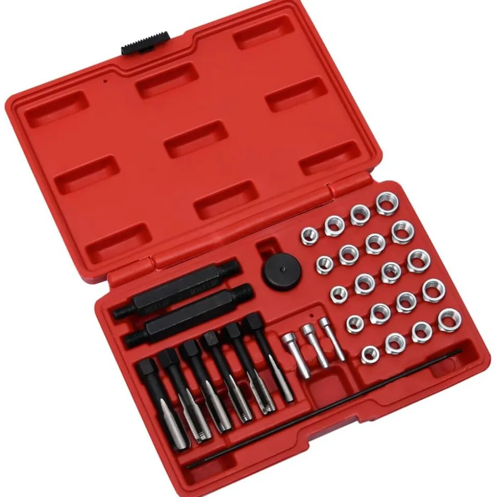 vidaXL 33-delige Gloeibougie schroefdraadreparatieset M8 M10 M12