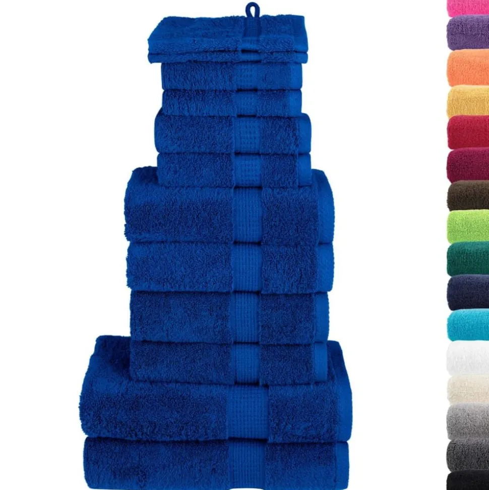 vidaXL 12-delige Handdoekenset SOLUND 600 g/m² blauw