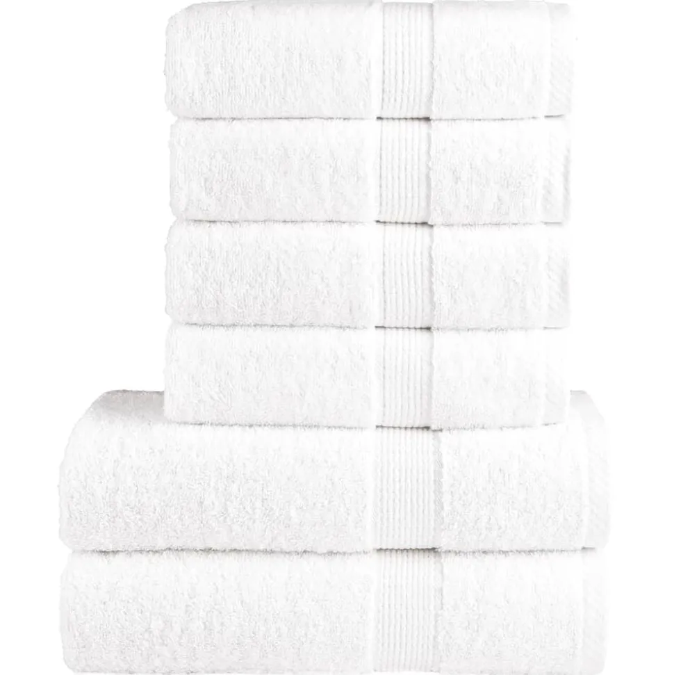 vidaXL 6-delige Handdoekenset SOLUND 600 g/m² wit