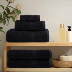 vidaXL 6-delige Handdoekenset SOLUND 600 g/m² zwart