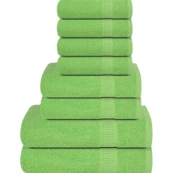 vidaXL 8-delige Handdoekenset FROGN 360 g/m² appelgroen