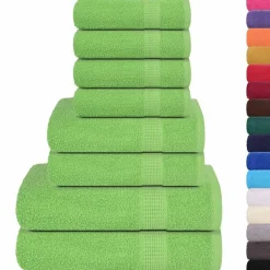 vidaXL 8-delige Handdoekenset FROGN 360 g/m² appelgroen