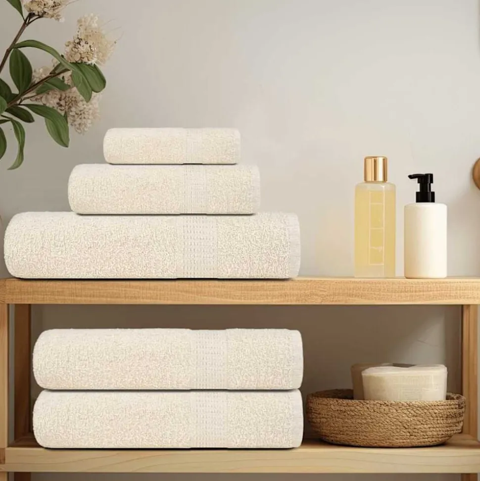vidaXL 12-delige Handdoekenset FROGN 360 g/m² crème