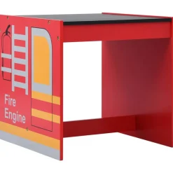vidaXL 3-delige Kinderstoelen- en tafelset brandweerwagenontwerp hout