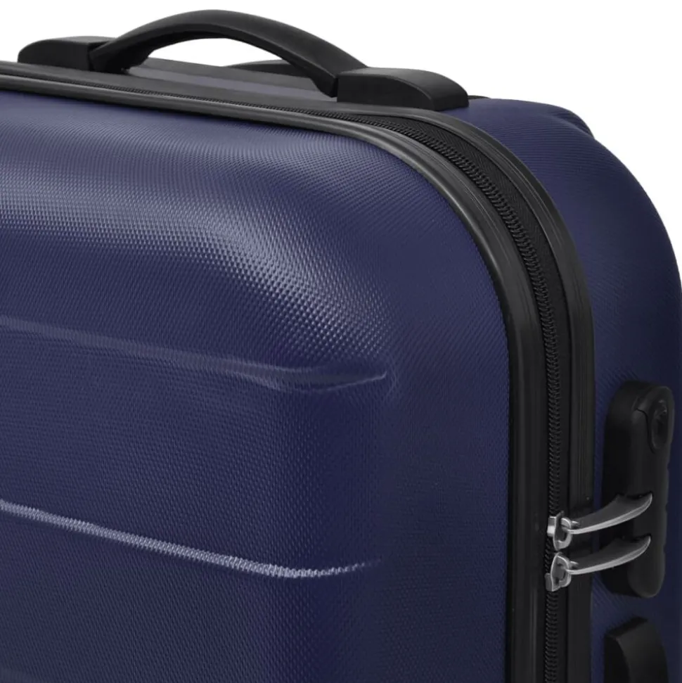 vidaXL 3-delige Kofferset hard 45,5/55/66 cm blauw