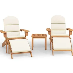 vidaXL 3-delige Loungeset Adirondack massief acaciahout