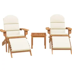 vidaXL 3-delige Loungeset Adirondack massief acaciahout