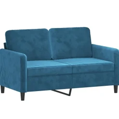 vidaXL 2-delige Loungeset fluweel blauw