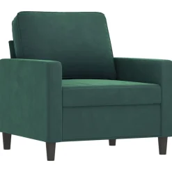 vidaXL 4-delige Loungeset fluweel donkergroen