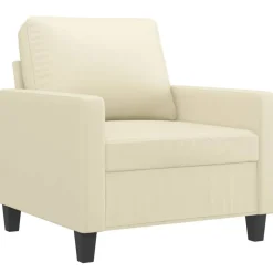 vidaXL 4-delige Loungeset met kussens kunstleer crème