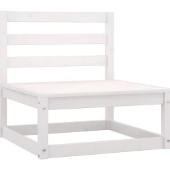 vidaXL 2-delige Loungeset massief grenenhout wit
