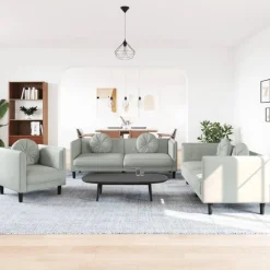 vidaXL 2-delige Loungeset met kussens fluweel donkergroen