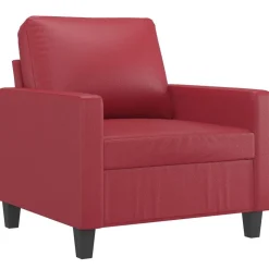 vidaXL 4-delige Loungeset met kussens fluweel wijnrood