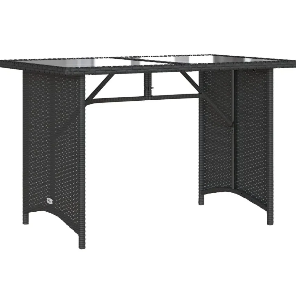 vidaXL 6-delige Loungeset met kussens poly rattan zwart