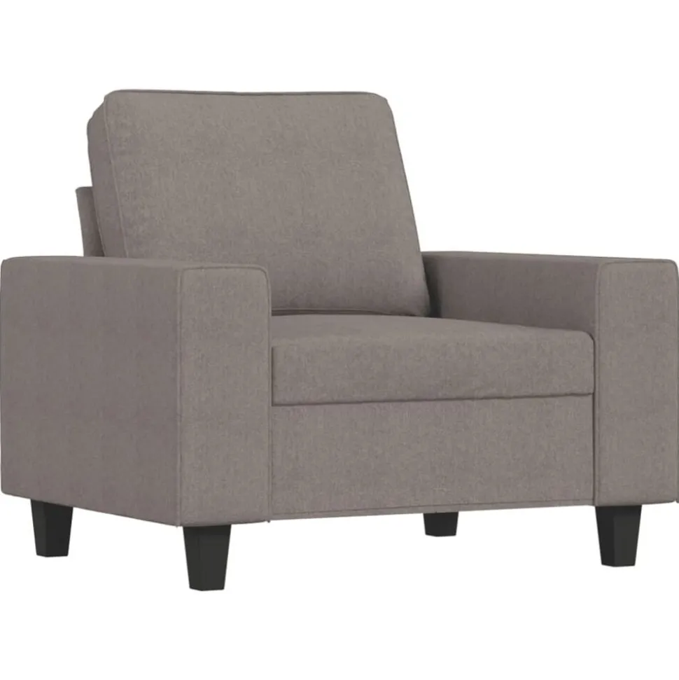 vidaXL 3-delige Loungeset stof taupe