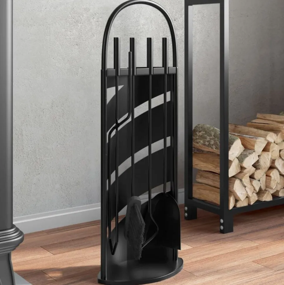 vidaXL 5-delige openhaardgereedschapset 23x15x66 cm staal