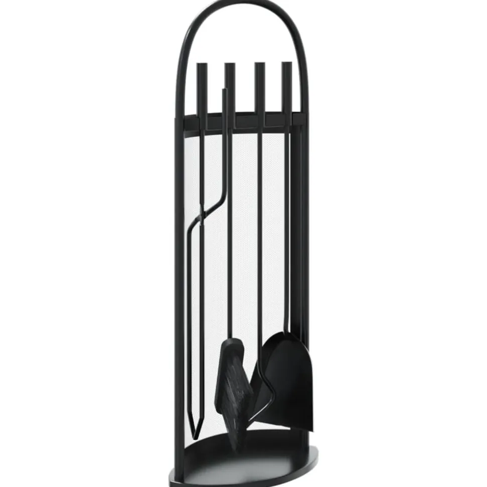 vidaXL 5-delige openhaardgereedschapset 23x15x66 cm staal
