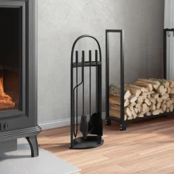 vidaXL 5-delige openhaardgereedschapset 23x15x66 cm staal