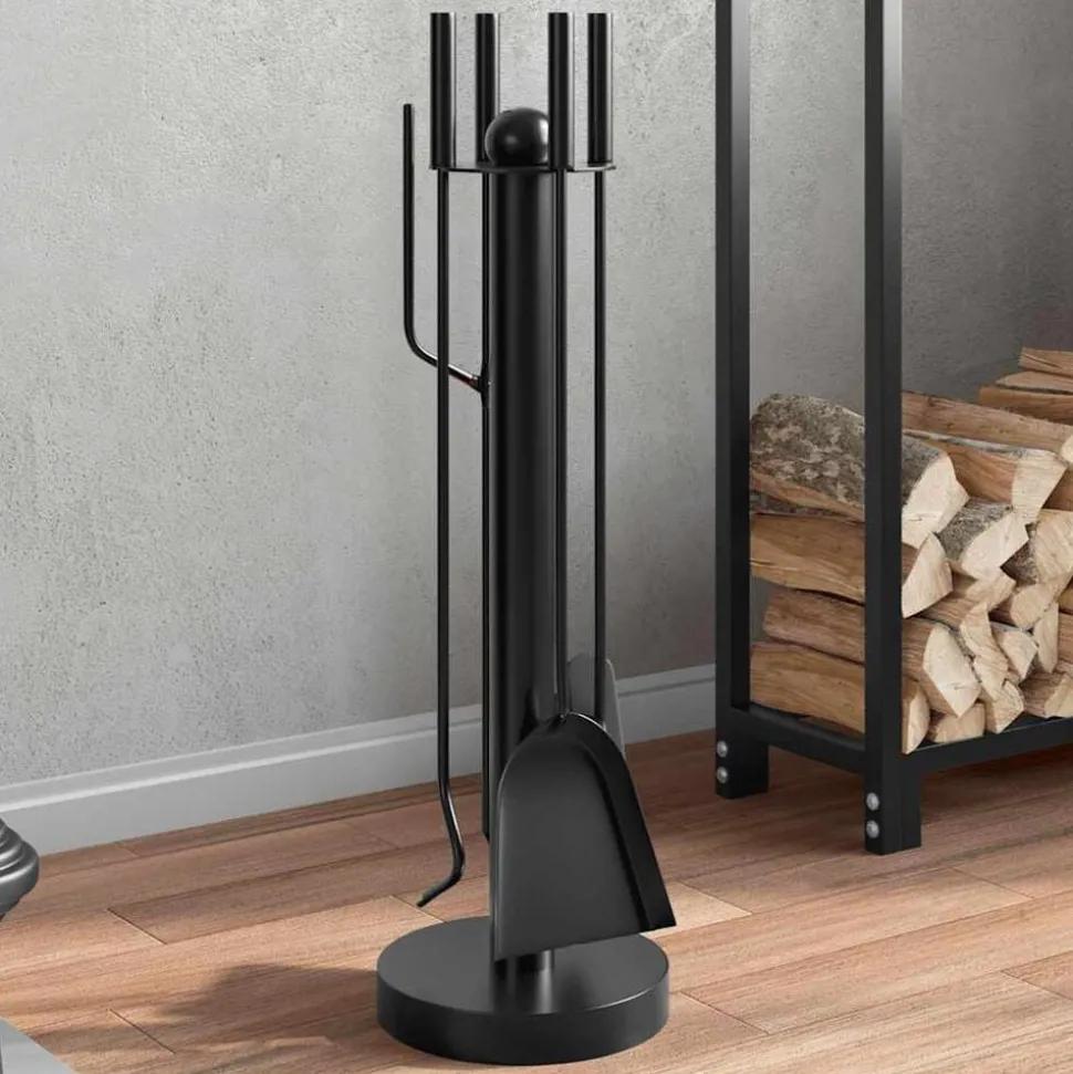 vidaXL 5-delige openhaardgereedschapset 18x56 cm staal