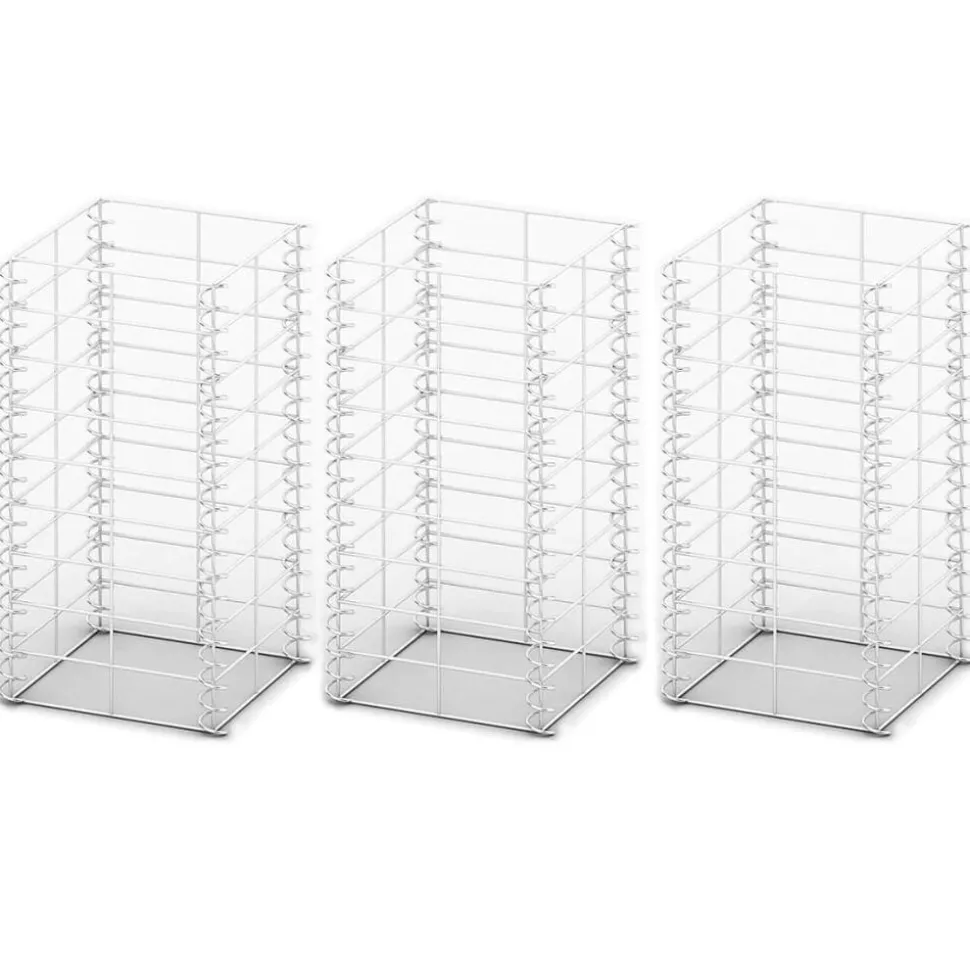 vidaXL 3-delige Schanskorfset 25x25x50 cm gegalvaniseerd draad