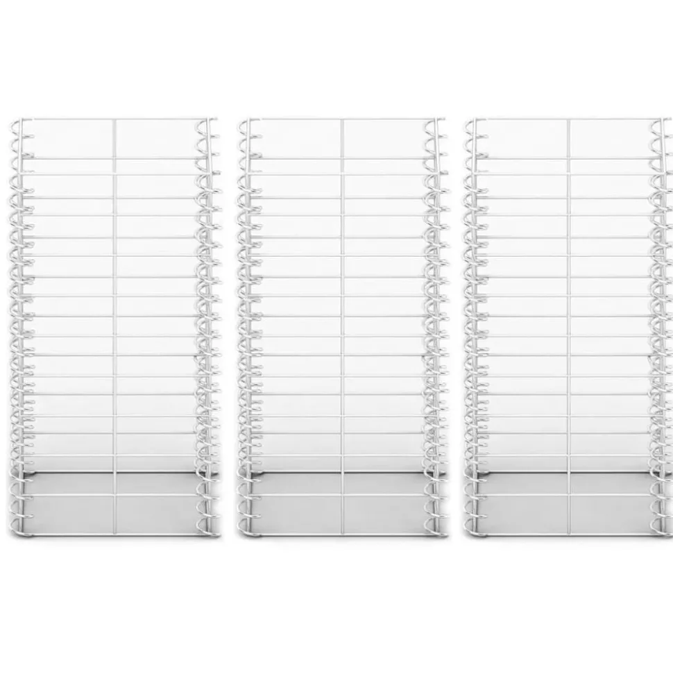 vidaXL 3-delige Schanskorfset 25x25x50 cm gegalvaniseerd draad