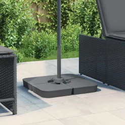 vidaXL 4-delige Set parasolvoeten voor kruisvoet parasol 100 kg PP