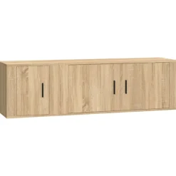 vidaXL 2-delige Tv-meubelset bewerkt hout sonoma eikenkleurig