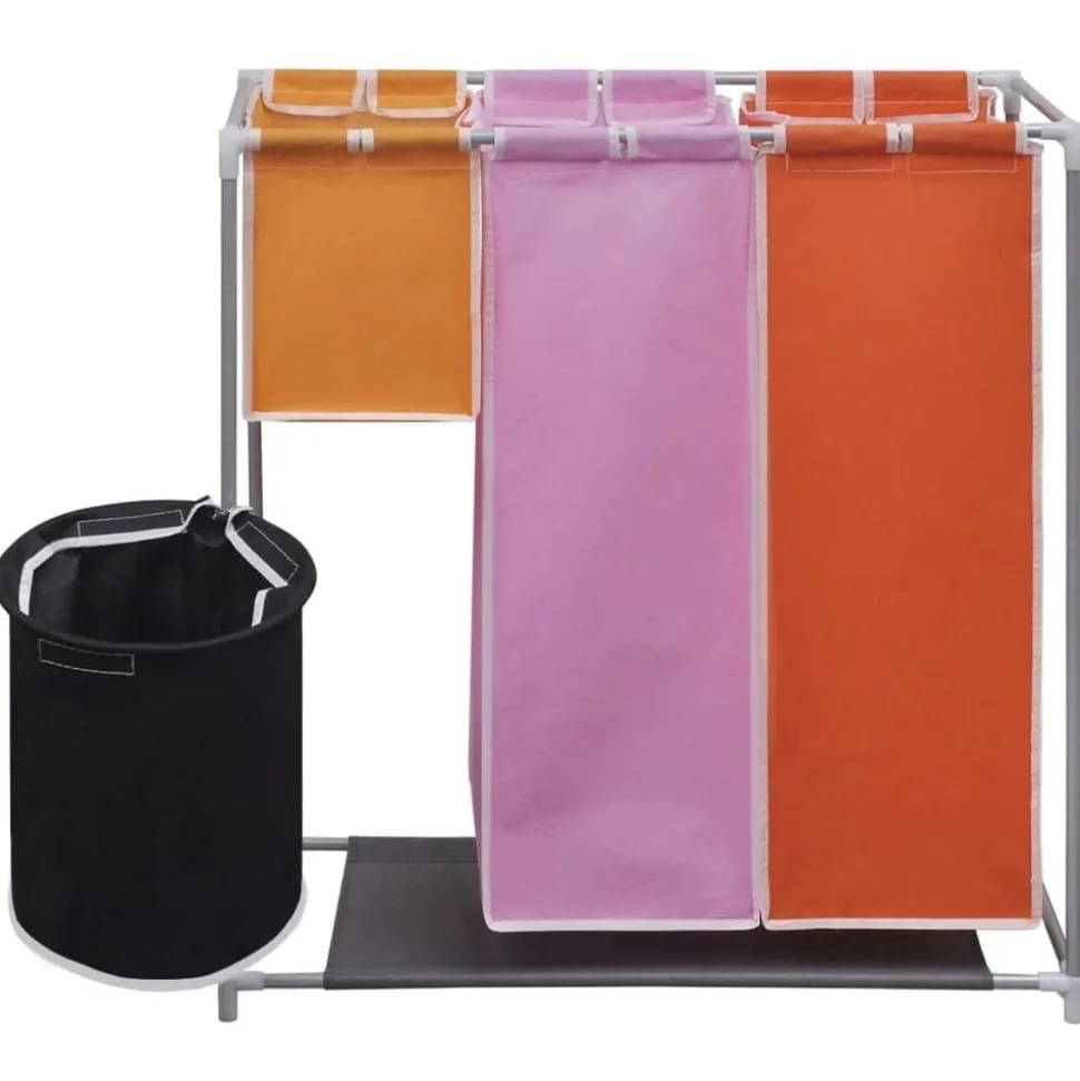 vidaXL 3-delige Wassorteerder met wasmand