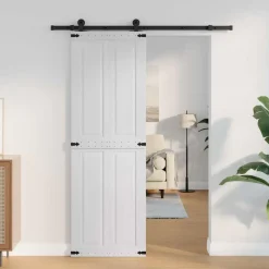 vidaXL Deur Corona Wit 70 x 210 cm Bewerkt hout