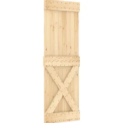 vidaXL Deur NARVIK Naturel 70 x 210 cm Massief Grenenhout