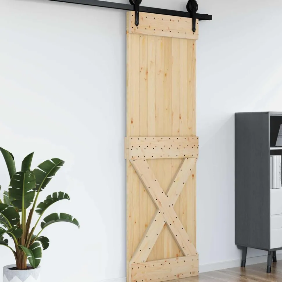 vidaXL Deur NARVIK Naturel 70 x 210 cm Massief Grenenhout