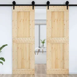 vidaXL Deur NARVIK Naturel 70 x 210 cm Massief Grenenhout