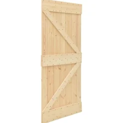 vidaXL Deur NARVIK Naturel 80 x 210 cm Massief Grenenhout