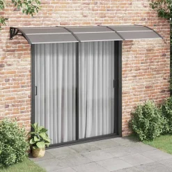 vidaXL Deurluifel 300x75 cm polycarbonaat zwart
