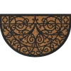 vidaXL Deurmat halfrond 45x75 cm rubber en kokosvezel