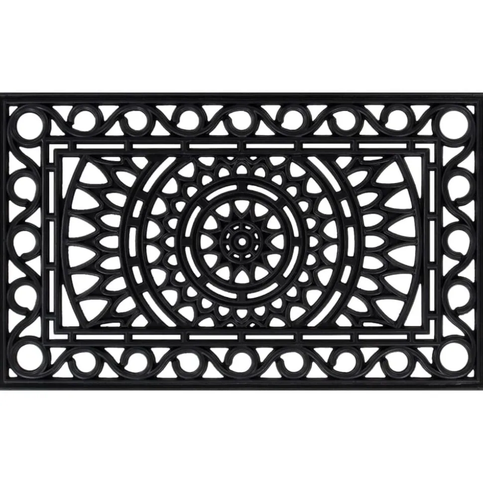 vidaXL Deurmat rechthoekig 45x75 cm rubber