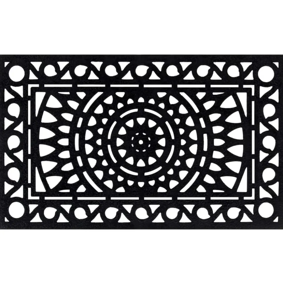 vidaXL Deurmat rechthoekig 45x75 cm rubber