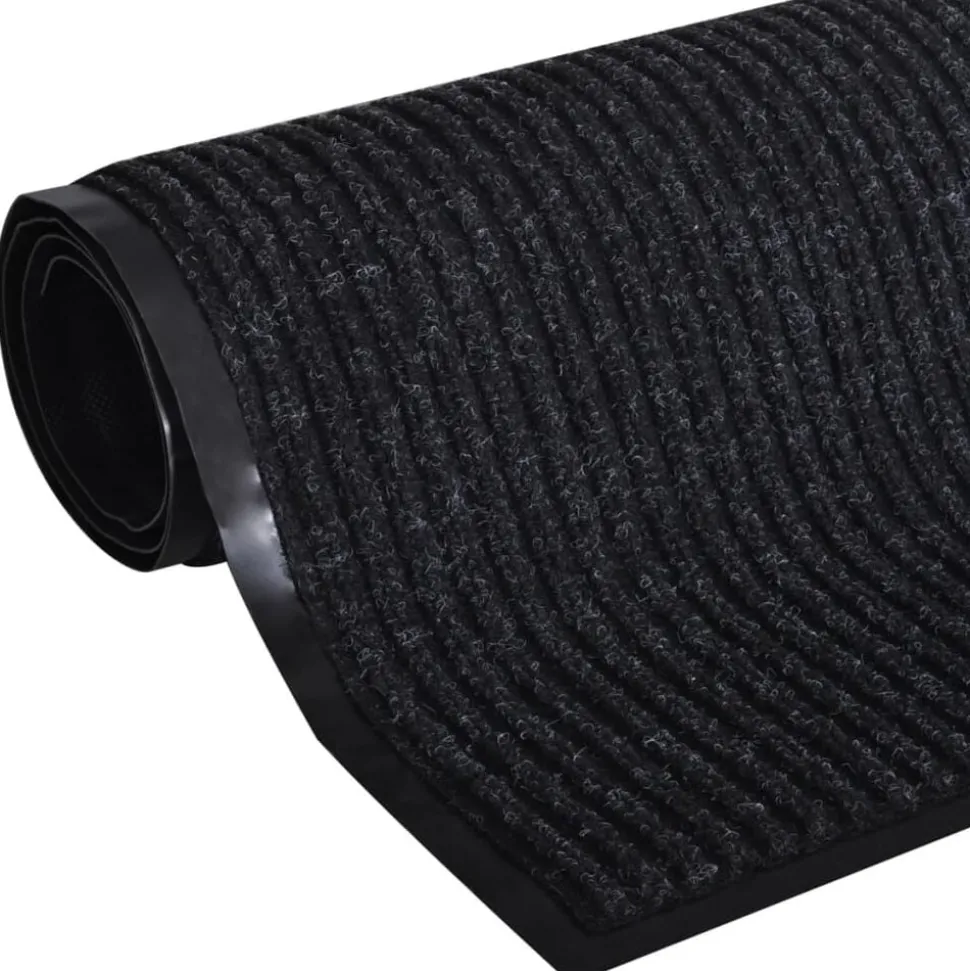 vidaXL Deurmat 90x60 cm PVC zwart