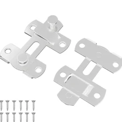 vidaXL Deurslot 2 pcs Zilver 70 x 8 mm Staal
