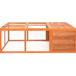 vidaXL Dierenhok voor buiten 150x100x50 cm massief vurenhout