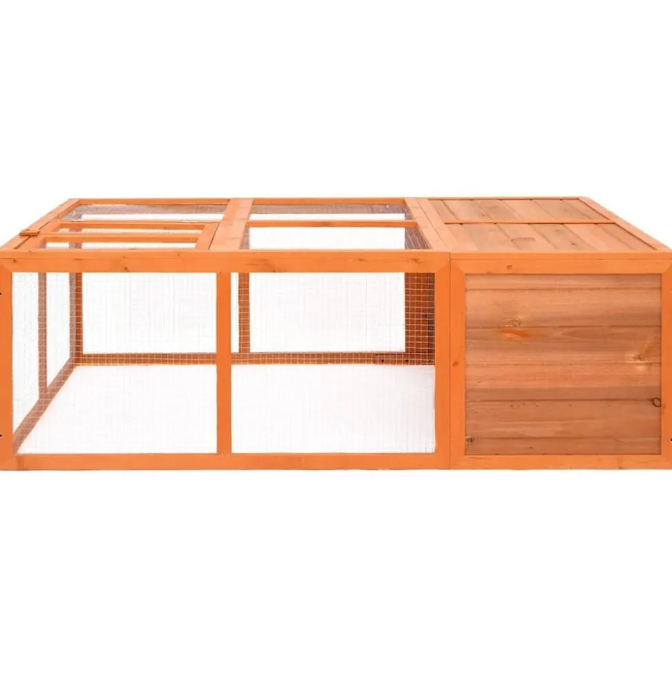 vidaXL Dierenhok voor buiten 150x100x50 cm massief vurenhout
