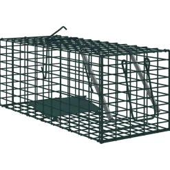 vidaXL Dierenvallen Groen 31 x 13 x 12cm Staal