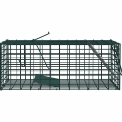 vidaXL Dierenvallen Groen 31 x 13 x 12cm Staal