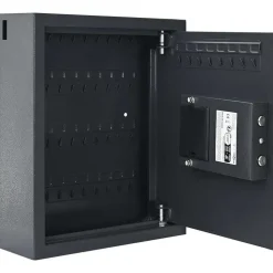 vidaXL Digitale kluis met slot Donkergrijs 30 x 10 x 36,5 cm Staal