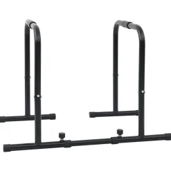 vidaXL Dip Bar Zwart 116 x 66 x 74,5 cm Gepoedercoat staal