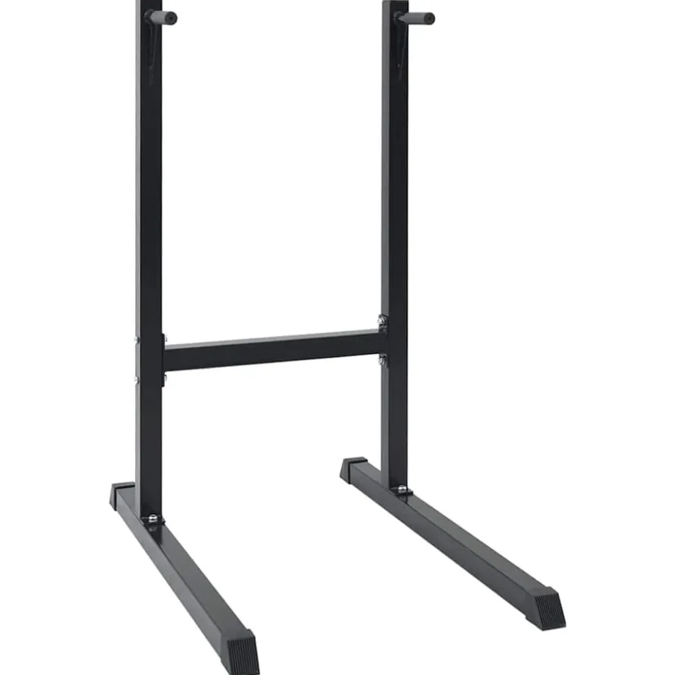 vidaXL Dip station Zwart 103,5 x 66,5 x 121,5 cm Gepoedercoat staal