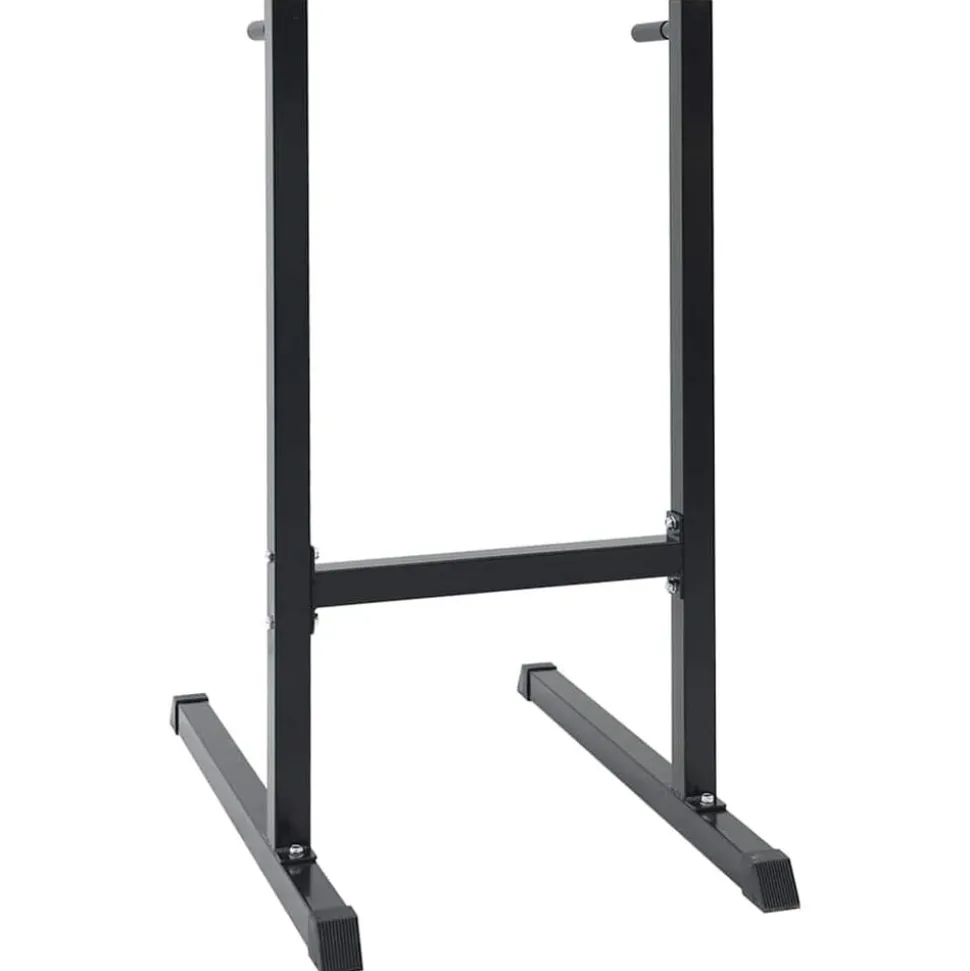 vidaXL Dip station Zwart 103,5 x 66,5 x 121,5 cm Gepoedercoat staal