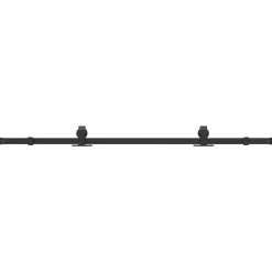 vidaXL Doos met onderdelen voor schuifdeur 183 cm staal zwart
