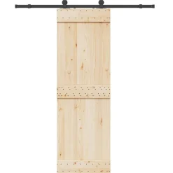 vidaXL Doos met onderdelen voor schuifdeur 183 cm staal zwart